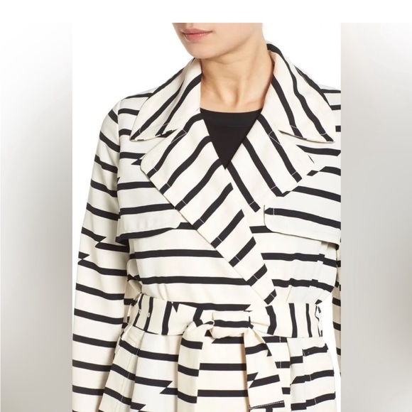 Madewell Parcel Stripe Trench Coat - Picture 11 of 12